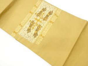 横段に向かい鳥模様織出し名古屋帯